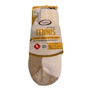 Thorlo Ankle Socks Unisex Large White Beige Wick Moisture Active Tennis TMX000
